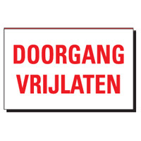TSD 02 DOORGANG VRIJLATEN wit-rood
