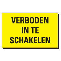 Voorbeeld 28 VERBODEN IN TE SCHAKELEN