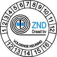 Keuringssticker 7 A +LOGO