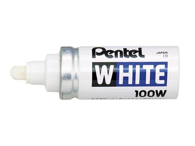Witte verfstiften, lijndikte 4 mm., 6 stuks per verpakking
