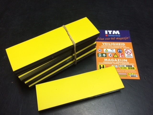 Gele magnetische etiketten