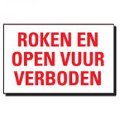 TSD 10 ROKEN EN OPEN VUUR VERBODEN wit-rood