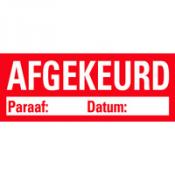 AFGEKEURD met paraaf en datum