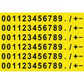 Cijfer- en lettersets permanent klevend polyester Cijfer- en lettersets permanent klevend polyester