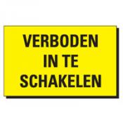 Voorbeeld 28 VERBODEN IN TE SCHAKELEN Voorbeeld 28 VERBODEN IN TE SCHAKELEN