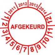 Keuringssticker AFGEKEURD 32mm rond