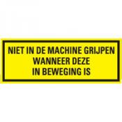 Voorbeeld geel-zwart tekststicker