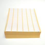 Witte papieren etiketten, 35 x 11 mm. pinfeed 6 baans 300000004